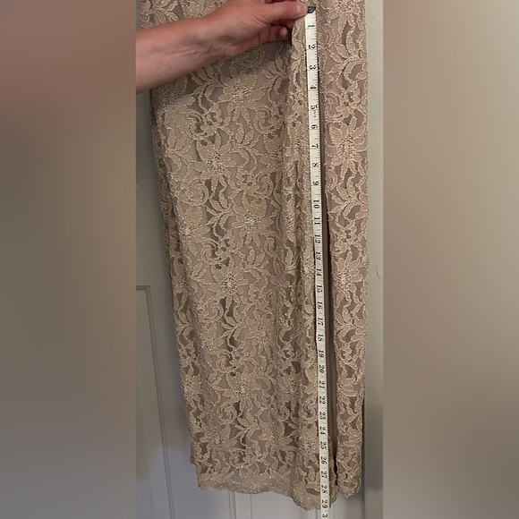 Sequin Hearts | NWT Champagne Lace Gown - Picture 7 of 17